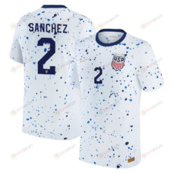 Ashley Sanchez 2 USA Women's National Team 2023-24 World Cup Home Men Jersey