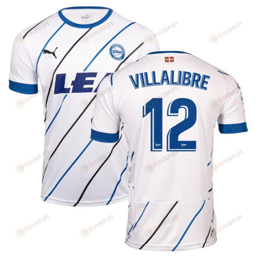 Asier Villalibre 12 Deportivo Alav?s 2022-23 Away Jersey - White