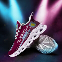 Aston Villa Logo Beehive Pattern Custom Name 3D Max Soul Sneaker Shoes