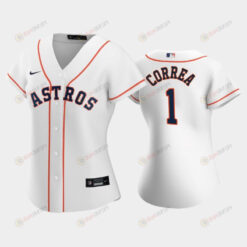 Astros 1 Carlos Correa White Women's Home Jersey Jersey