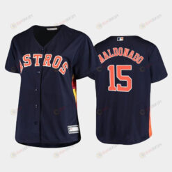 Astros 15 Martin Maldonado Navy Women's Plus Size Jersey Jersey