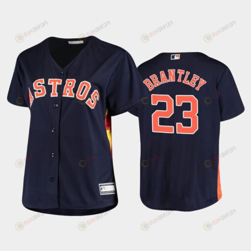 Astros 23 Michael Brantley Navy Women's Plus Size Jersey Jersey