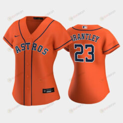 Astros 23 Michael Brantley Orange Women's Alternate Jersey Jersey