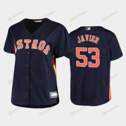 Astros 53 Cristian Javier Navy Women's Plus Size Jersey Jersey