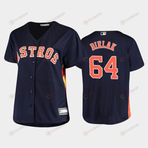 Astros 64 Brandon Bielak Navy Women's Plus Size Jersey Jersey