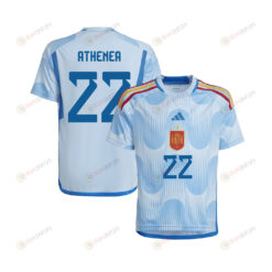 Athenea Del Castillo 22 Spain 1 Star Women's National Team 2023-24 World Cup Away Jersey