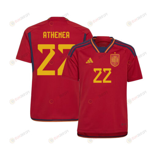 Athenea Del Castillo 22 Spain 1 Star Women's National Team 2023-24 World Cup Home Jersey