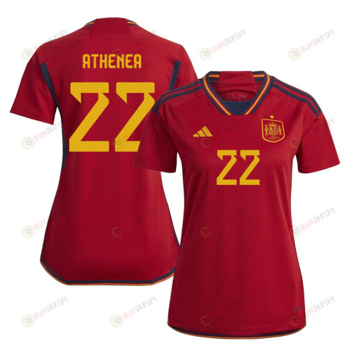 Athenea Del Castillo 22 Spain 1 Star Women's National Team 2023-24 World Cup Home Women Jersey