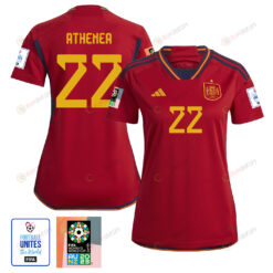 Athenea del Castillo 22 Spain 1 Star FIFA Patch Women's National Team 2023-24 World Cup Home Women Jersey