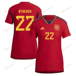 Athenea del Castillo 22 Spain Women's National Team 2023-24 World Cup Home Women Jersey