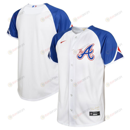 Atlanta Braves 2023 City Connect Youth Jersey - White