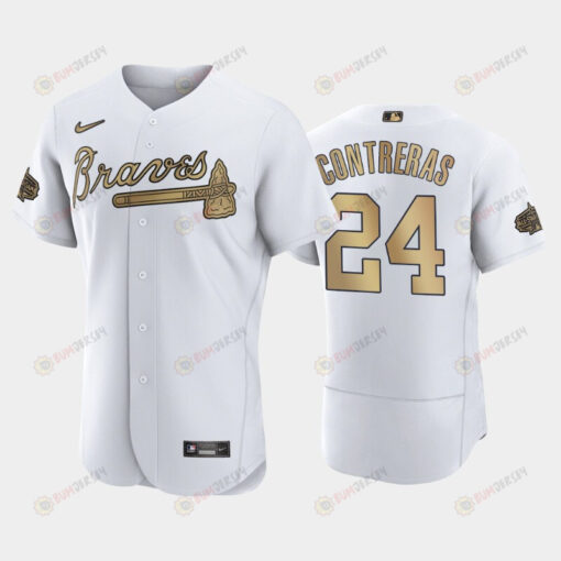 Atlanta Braves 24 William Contreras 2022-23 All-Star Game White Jersey