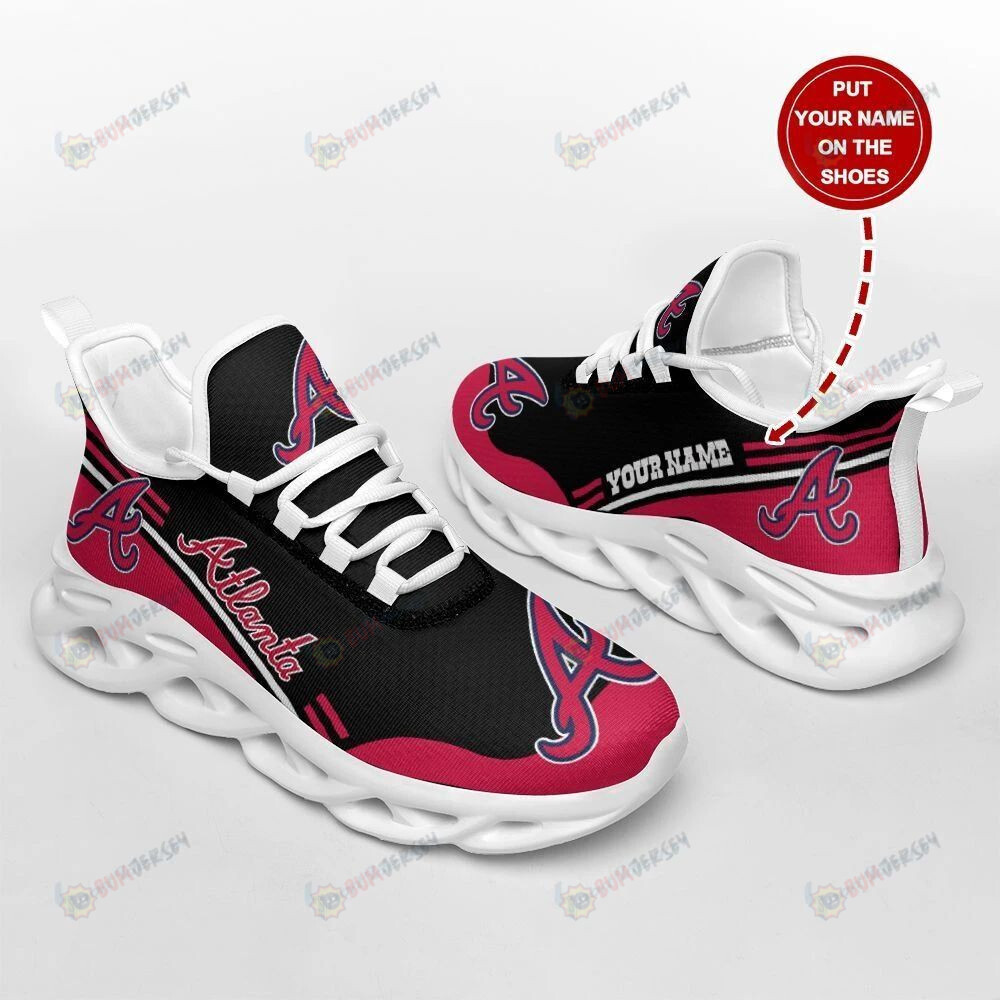 Atlanta Braves Custom Name 3d Blade Shoes Sneaker