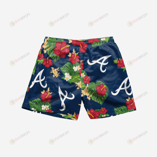 Atlanta Braves Floral Hawaiian Men Shorts Swim Trunks - Print Shorts