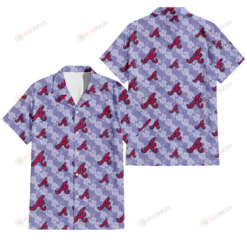 Atlanta Braves Light Purple Hibiscus Pattern Stripe Powder Purple 3D Hawaiian Shirt
