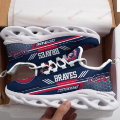 Atlanta Braves Logo Custom Name Pattern 3D Max Soul Sneaker Shoes