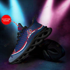 Atlanta Braves Logo Text Pattern Custom Name 3D Max Soul Sneaker Shoes