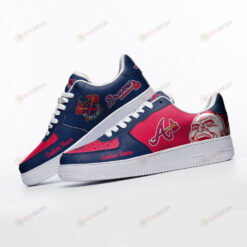 Atlanta Braves Mascot Logo Pattern Custom Name Air Force 1 Printed