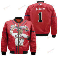 Atlanta Braves Ozzie Albies 1 Player Red For Braves Fans Bomber Jacket 3D Printed