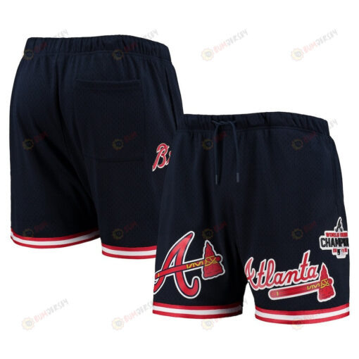 Atlanta Braves Team Logo Mesh Shorts - Navy