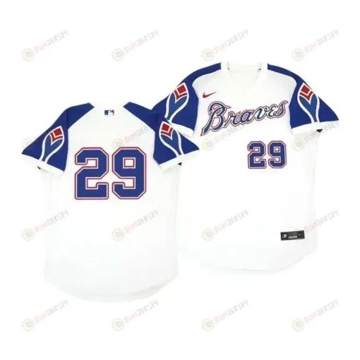 Atlanta Braves Will Smith 51 Cooperstown White Throwback Home Jersey