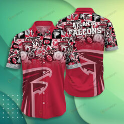Atlanta Falcons 3D Printed Hawaiian Shirt In Red