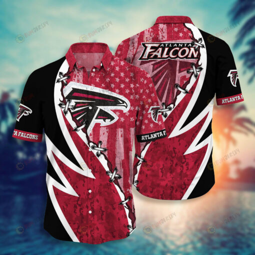 Atlanta Falcons American Flag ??Hawaiian Shirt