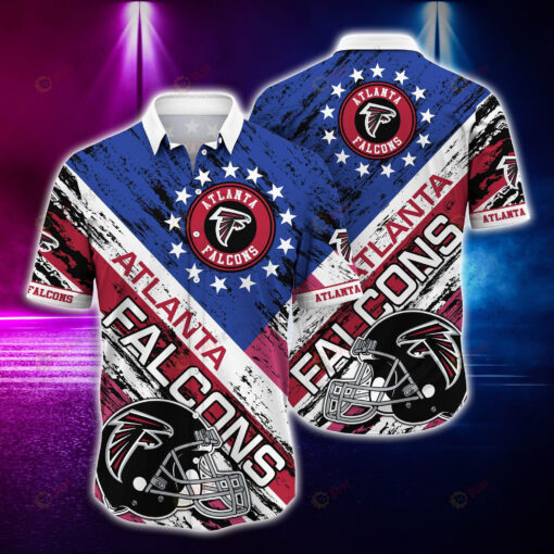 Atlanta Falcons And Rugby Helmet Hawaiian Shirt