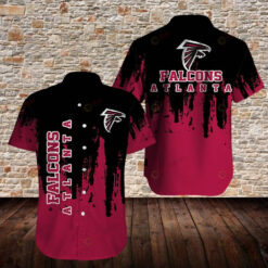 Atlanta Falcons Black And Red ??Hawaiian Shirt