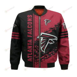 Atlanta Falcons Bomber Jacket 3D Printed Logo Pattern In Team Colours