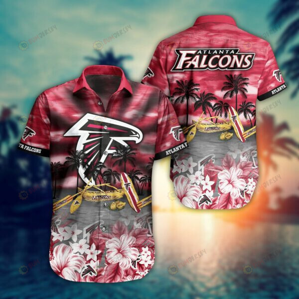 Atlanta Falcons Coconut Tree Ocean ??3D Printed Hawaiian Shirt