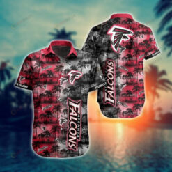 Atlanta Falcons Coconut Tree Pattern??3D Printed Hawaiian Shirt