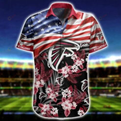 Atlanta Falcons Curved Hawaiian Shirt