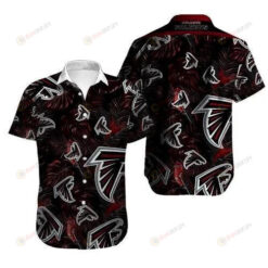 Atlanta Falcons Dark Short Sleeve Curved Hawaiian Shirt