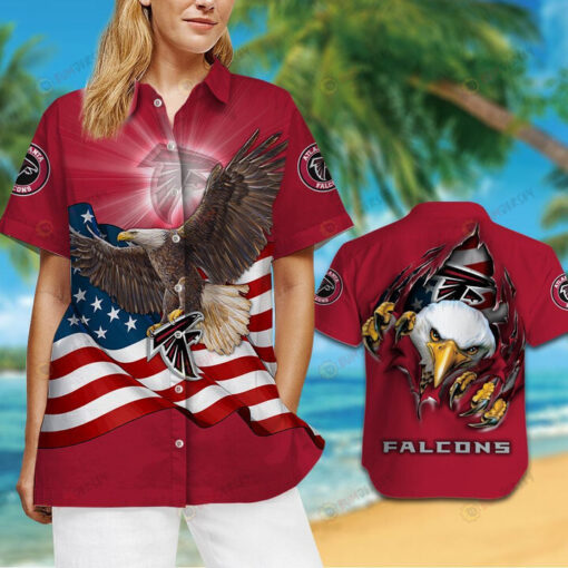 Atlanta Falcons Flag American ??3D Printed Hawaiian Shirt