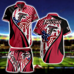 Atlanta Falcons Flag American Summer Hawaiian Shirt Set