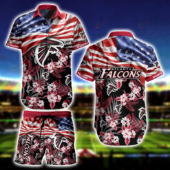 Atlanta Falcons Flag Hawaiian Shirt Set