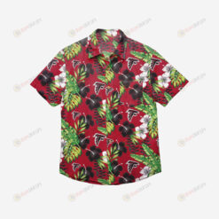 Atlanta Falcons Floral Button Up Hawaiian Shirt