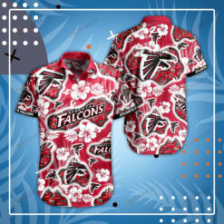 Atlanta Falcons Flower Pattern ??Hawaiian Shirt