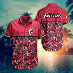 Atlanta Falcons Gray Floral ??Hawaiian Shirt