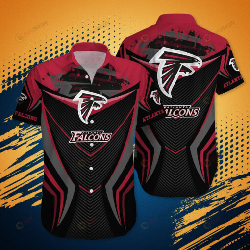 Atlanta Falcons Grey And Black ??Hawaiian Shirt