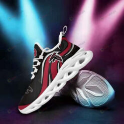 Atlanta Falcons Logo 3D Max Soul Sneaker Shoes In Red Black