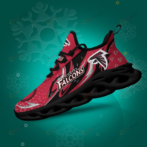 Atlanta Falcons Logo And Triangle Pattern 3D Max Soul Sneaker Shoes