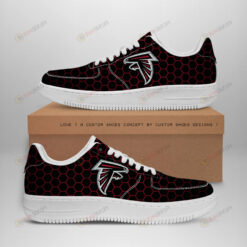 Atlanta Falcons Logo Beehive Pattern Air Force 1 Printed In Black