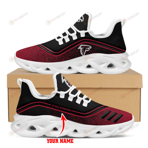 Atlanta Falcons Logo Border Pattern Custom Name 3D Max Soul Sneaker Shoes