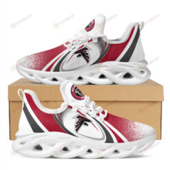 Atlanta Falcons Logo Pattern 3D Max Soul Sneaker Shoes In Red And White