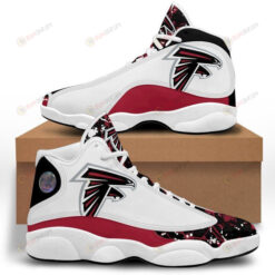 Atlanta Falcons Logo Pattern Air Jordan 13 Shoes Sneakers In Red And White