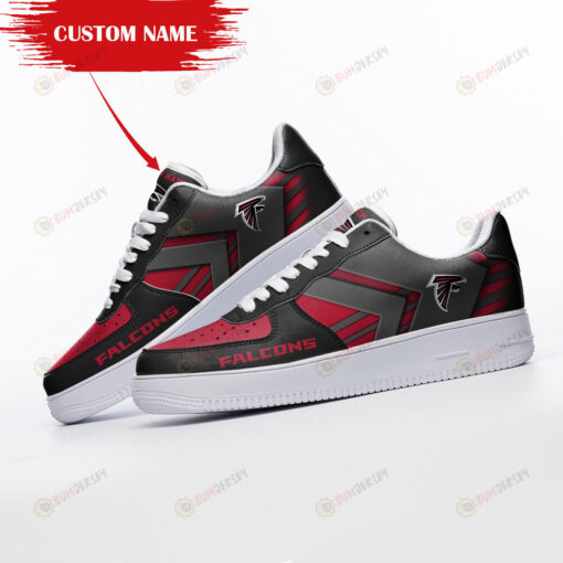 Atlanta Falcons Logo Pattern Custom Name Air Force 1 Printed In Red