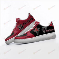 Atlanta Falcons Logo Pattern Custom Name Air Force 1 Printed In Red Black