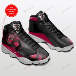 Atlanta Falcons Logo Pattern Custom Name Air Jordan 13 Shoes Sneakers In Red Black